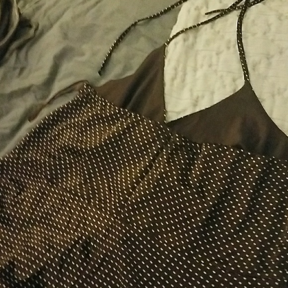 Brown and White Polkadot Halter Dress - Picture 5 of 6